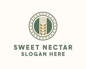 Wheat Farm Badge logo design