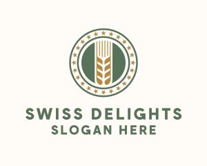 Wheat Farm Badge logo design