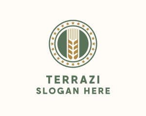 Wheat Farm Badge logo design