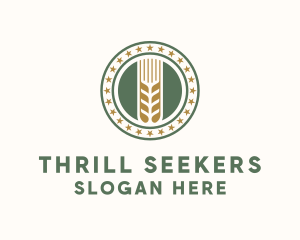 Wheat Farm Badge logo design