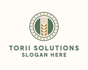 Wheat Farm Badge logo design