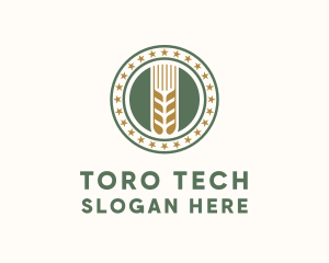 Wheat Farm Badge logo design