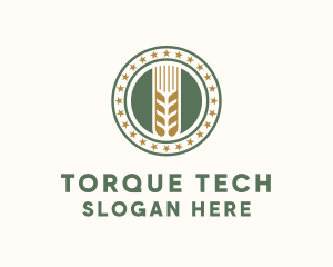 Wheat Farm Badge logo design