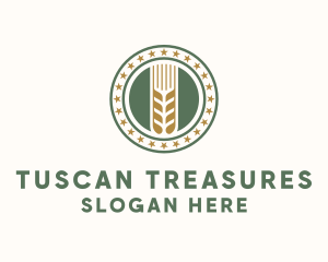 Wheat Farm Badge logo design