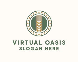 Wheat Farm Badge logo design