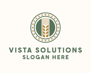 Wheat Farm Badge logo design