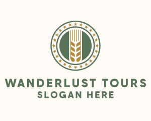 Wheat Farm Badge logo design