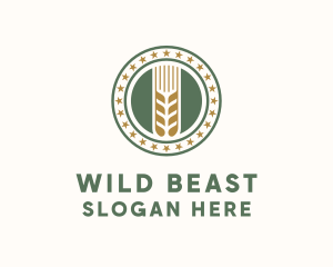 Wheat Farm Badge logo design