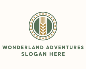 Wheat Farm Badge logo design