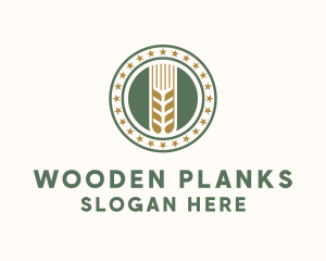 Wheat Farm Badge logo design