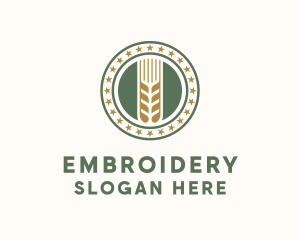 Wheat Farm Badge logo design