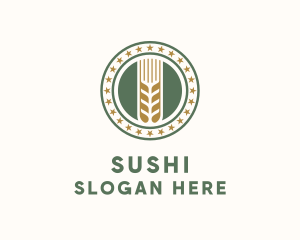 Wheat Farm Badge logo design