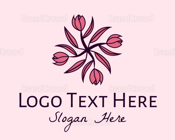 Tulip Flower Pattern Logo