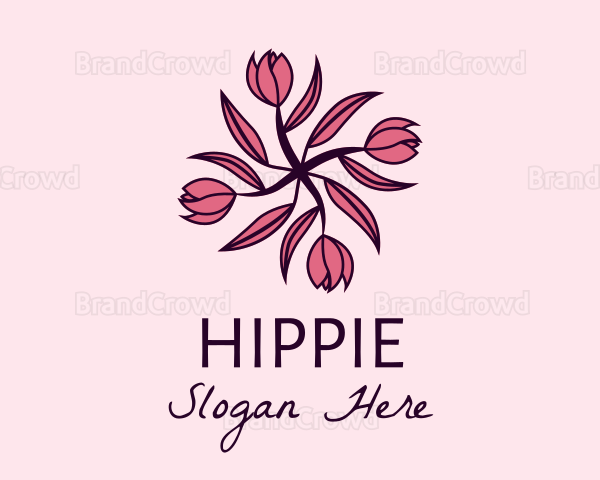 Tulip Flower Pattern Logo