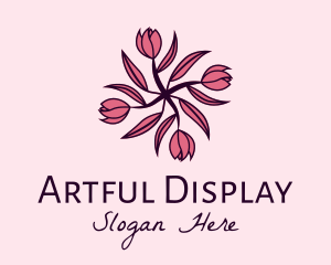 Tulip Flower Pattern logo design