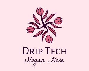 Tulip Flower Pattern logo design