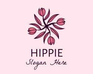 Tulip Flower Pattern logo design