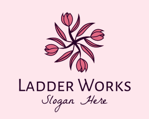 Tulip Flower Pattern logo design