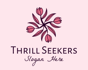 Tulip Flower Pattern logo design