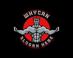 Fitness Muscle Man Logo