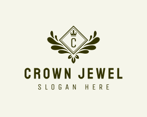 Luxury Wreath Crown Letter  logo design