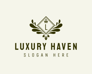 Luxury Wreath Crown logo design