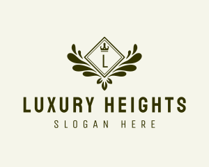 Luxury Wreath Crown logo design