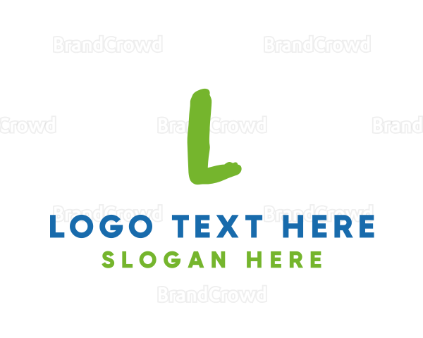 Children Kid Handwriting Logo