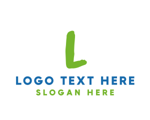 Comic - Green Comic Lettermark logo design