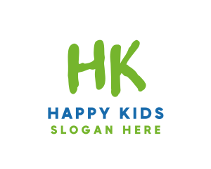 Children Kid Handwriting  logo design