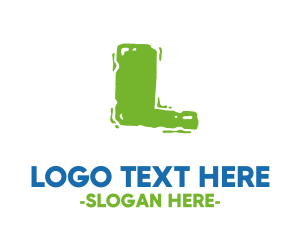 Comic - Green Comic Letter L logo design