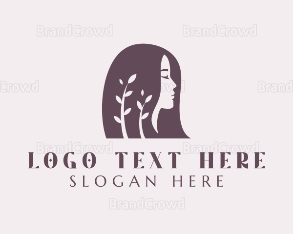 Leaf Hair Stylist Logo