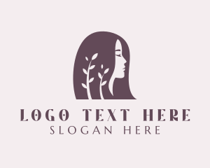 Makeup Artist - Leaf Hair Stylist logo design