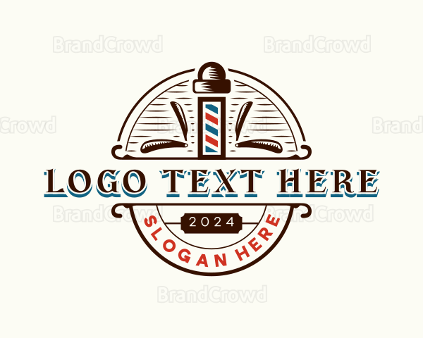 Barbershop Pole Shaving Logo