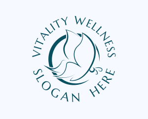 Feminine Butterfly Wellness logo design