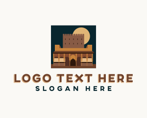 Tourist - Ancient Structure Landmark logo design