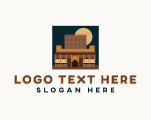 Attraction - Ancient Structure Landmark logo design