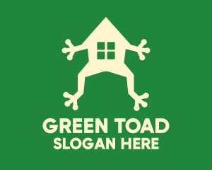 Toad - Green Frog House logo design