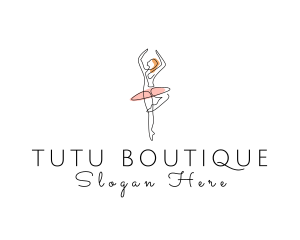 Tutu - Monoline Ballerina Tutu logo design