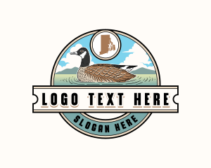 Mountain - Rhode Island Canada Goose logo design