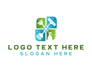 Squeegee - Housekeeping Cleaner Sanitize logo design