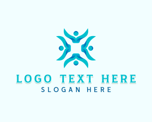 Volunteer - Social Community Collaboration logo design