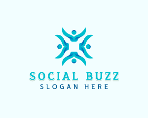 Social Community Collaboration logo design