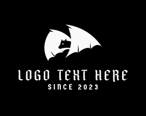 Nighttime - Flying Bat Wing logo design