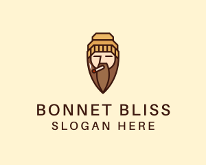 Bonnet - Cigarette Man Beard logo design