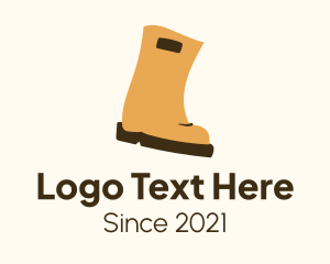 Wellingtons - Rubber Rain Boots logo design