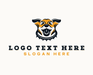 Spike Collar - Pet Dog Puppy logo design