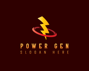 Lightning Bolt Power logo design