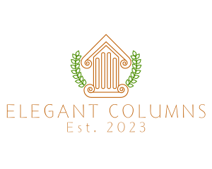 Greek Column House logo design