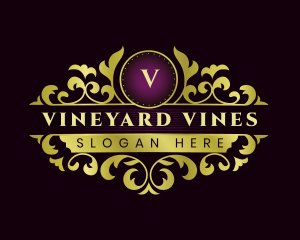 Floral Victorian Vines logo design